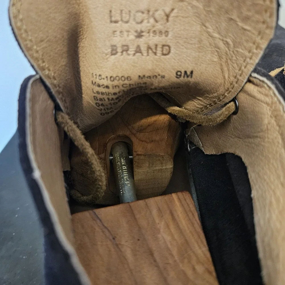 Lucky Brand Mason Java Chukka Boot Suede/Leather Dark Brown Men's 9M